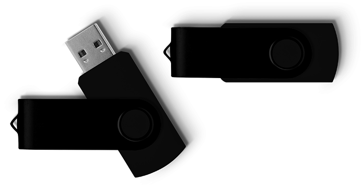 Fekete-fekete 16 GB-os céges pendrive